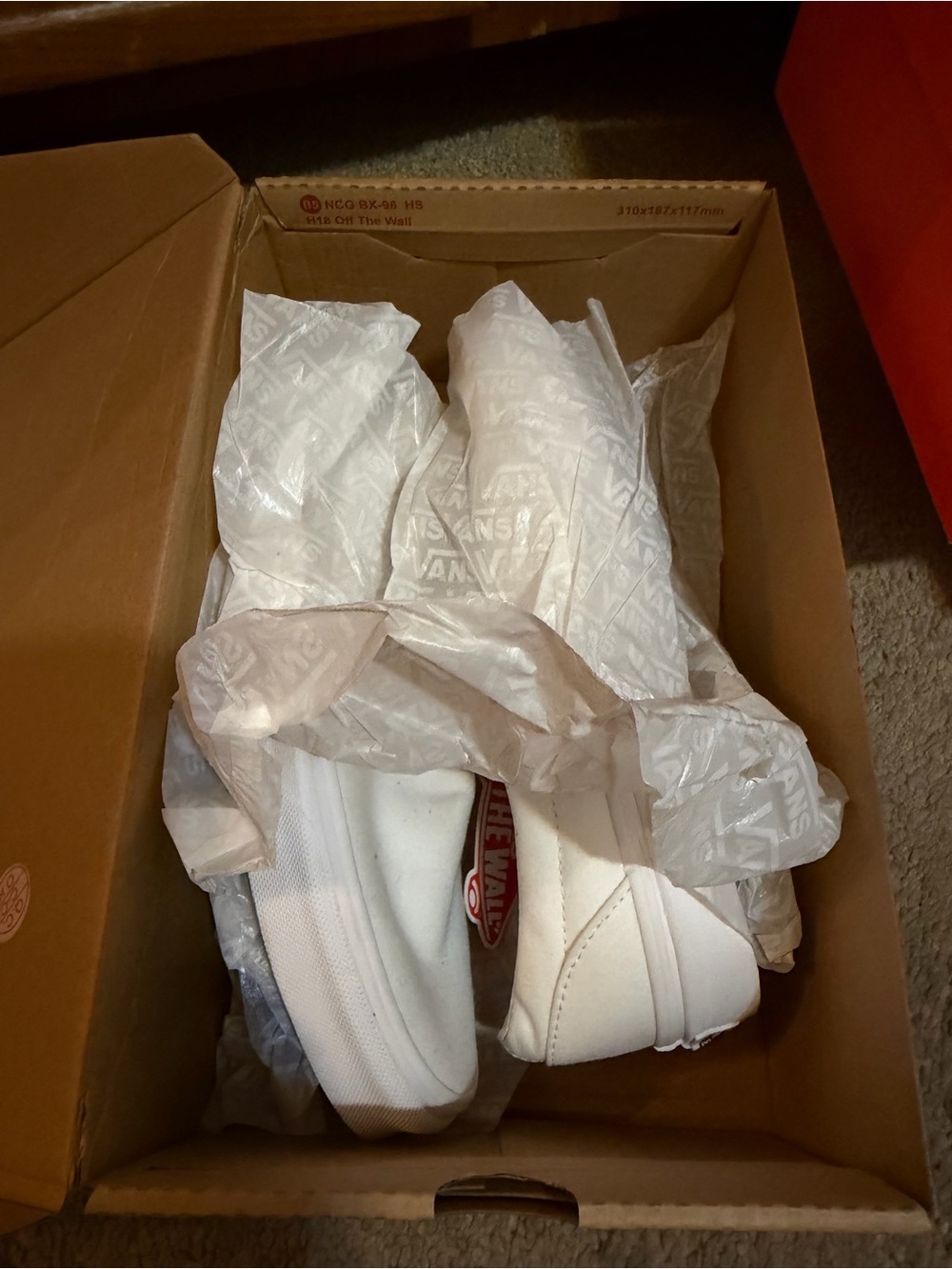 Vans White Slip-On Canvas Shoes - Picture 2 of 4